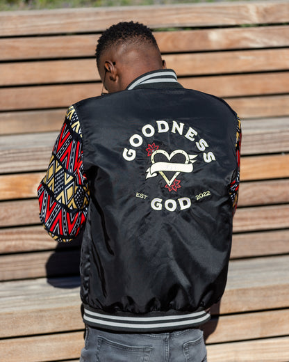 Rooted In Love "Kente Print" Bomber Jacket